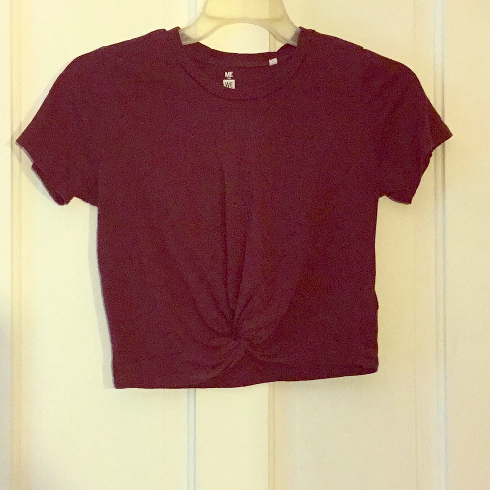 Maroon crop top